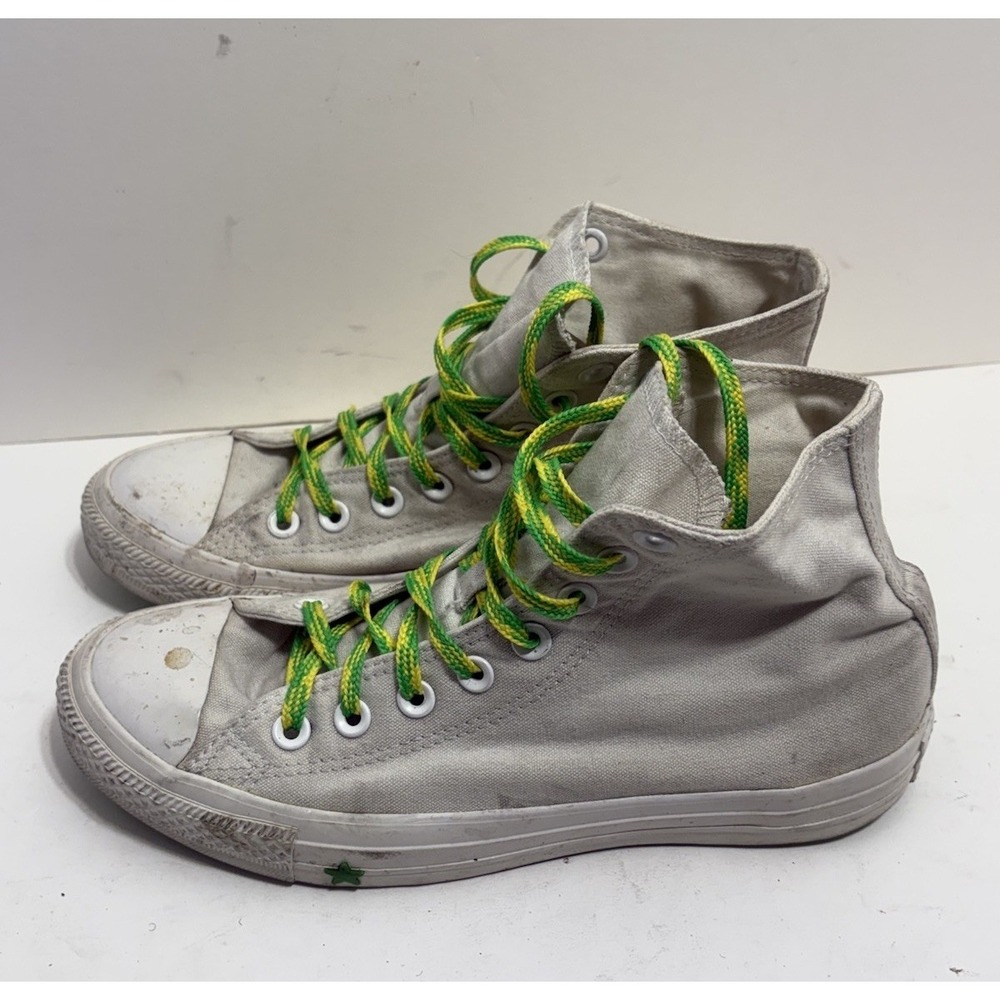 Converse Chuck Taylor‎ All Star High Top White Neon Green Womens 9